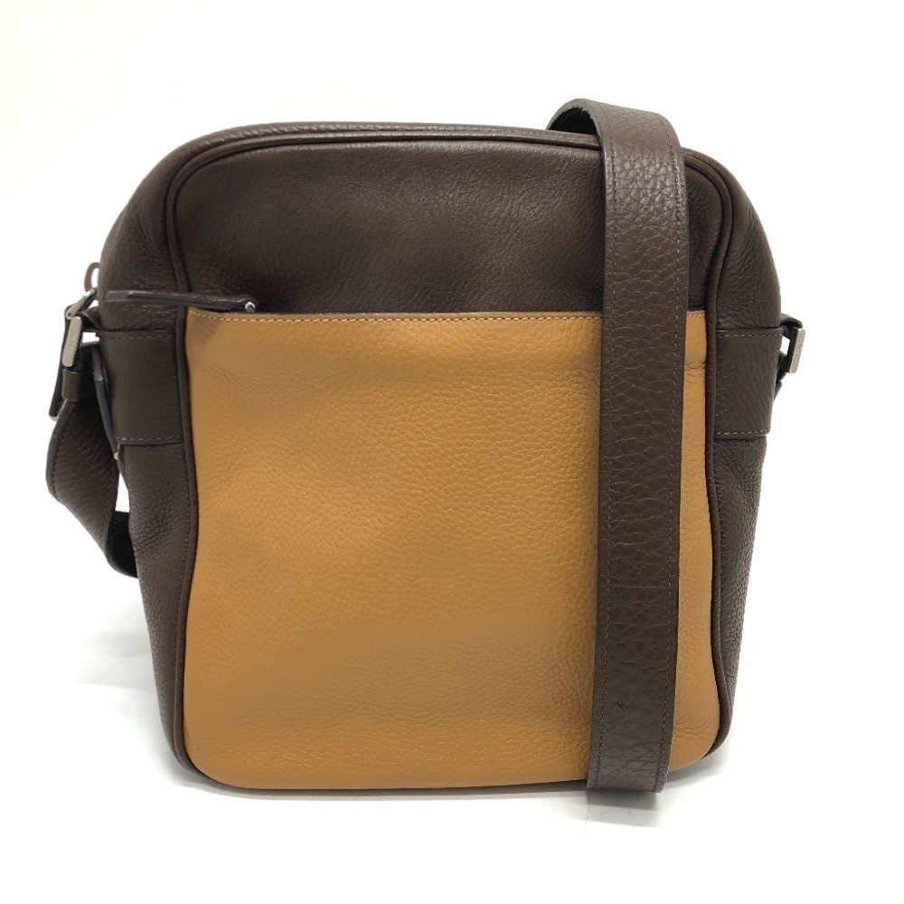 PRADA Brown Leather Shoulder Bag